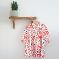 Matilda Dress.  Red and Black Spots and Red Horse Print 
